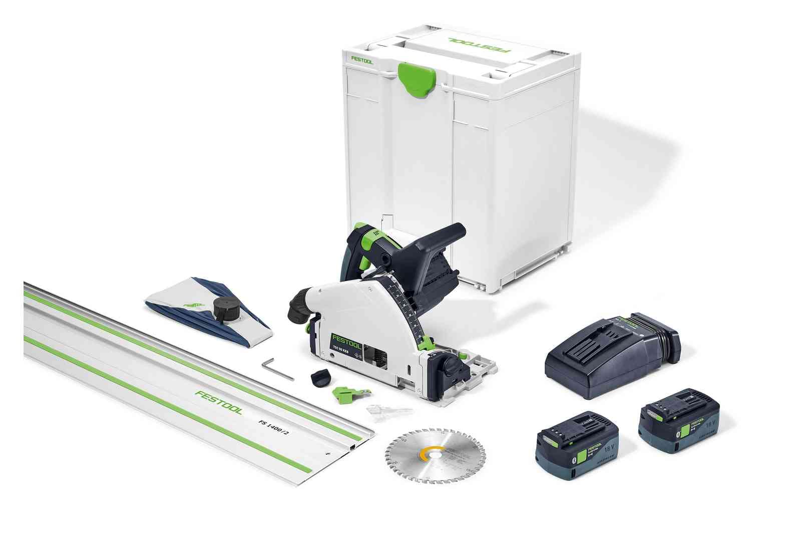 Festool Cordless Plunge-Cut Track Saw TSC 55 18V 5.0 Ah KEBI-F
